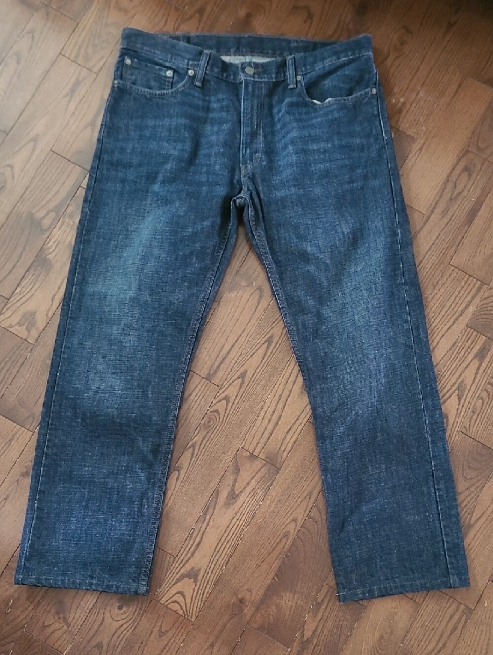 Levi's 514 Men's Dark Blue Straight-Leg Jeans Size 38 X 30.5